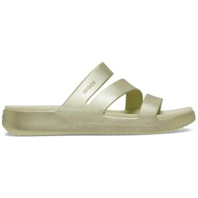Sandália Crocs Getaway Metallic Strappy Sandal Champagne Metallic