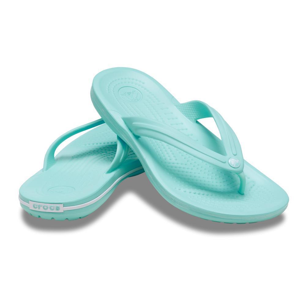 Chinelo Crocs Crocband Flip Aquamarine - 4