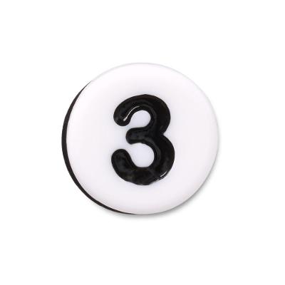 Jibbitz™ Número 3 Pequeno Único