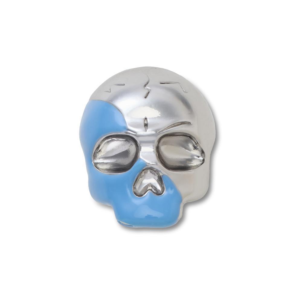 Jibbitz™ Caveira Prata e Azul Único - 1