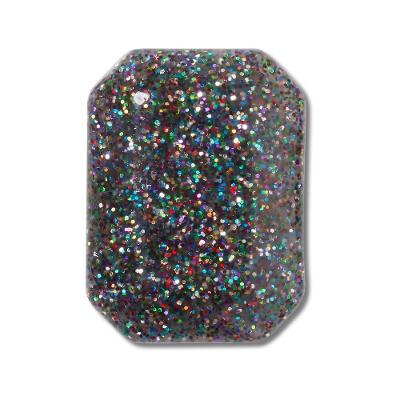 Jibbitz™ Pedra Preta Glitter Arco-Íris Único