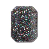 Jibbitz™ Pedra Preta Glitter Arco-Íris Único - 1