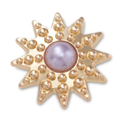 Jibbitz™ Estrela Dourada Pérola Roxa Único