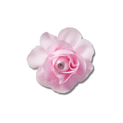 Jibbitz™ Flor de Tecido Rosa com Pérola Único