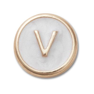 Jibbitz™ Letra V Pequena Perolizada Único