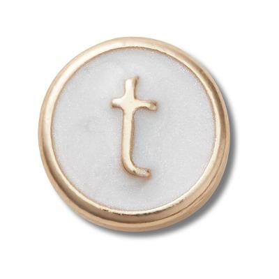 Jibbitz™ Letra T Pequena Perolizada Único