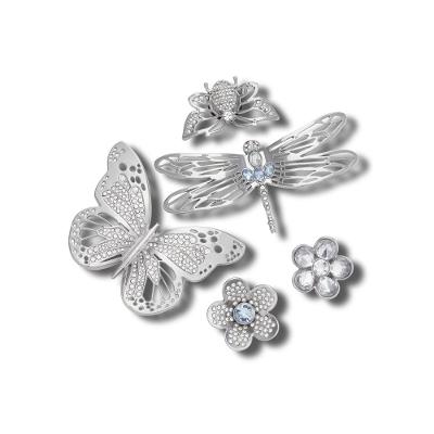 Jibbitz Jardim de Prata Pack com 5 Peças Único