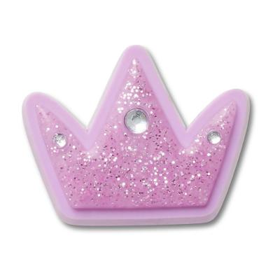 Jibbitz™ Coroa Roxa de Glitter Pequena Único