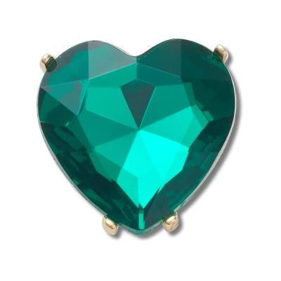 Jibbitz™ Pedra Coração Esmeralda Único