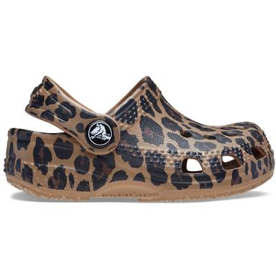 Sandália Crocs Littles Animal Clog Kids Sepia/Leopard