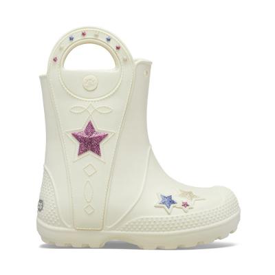 Bota Crocs Handle It Western Metallic Boot T Summit White