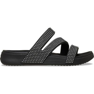 Sandália Crocs Getaway Gems Strappy Sandal Black