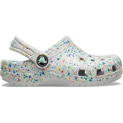 Sandália Crocs Classic Glow Paint Splatter Clog T Atmosphere/Multi