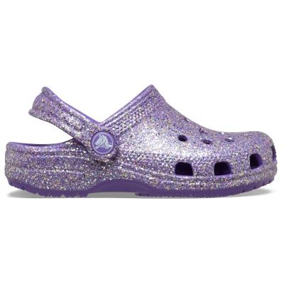 Sandália Crocs Classic Fantasy Glitter Clog T Purple
