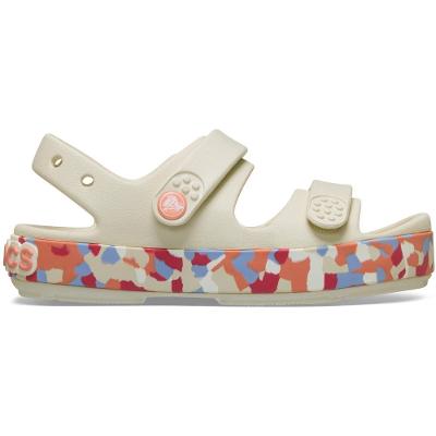 Sandália Crocs Crocband Cruiser Glow Confetti Band Sandal T Summit White/Guava