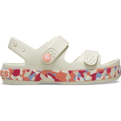 Sandália Crocs Crocband Cruiser Glow Confetti Band Sandal K Summit White/Guava