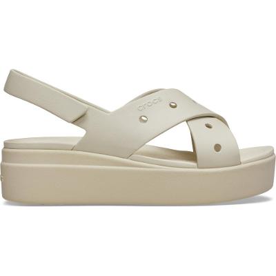 Sandália Crocs Brooklyn 4U Cross Strap Sandal Frappe