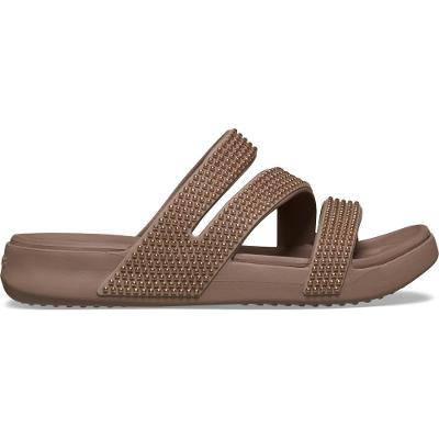Sandália Crocs Getaway Gems Strappy Sandal Latte