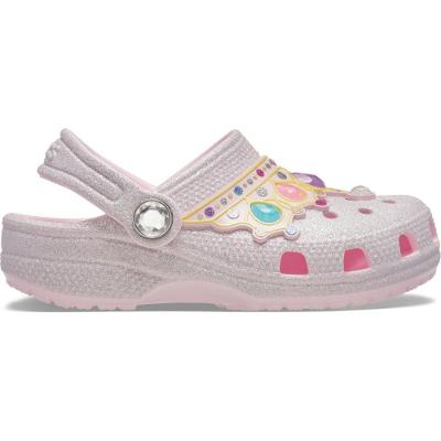 Sandália Crocs Classic Iam Princess Clog T Pink Milk/Multi
