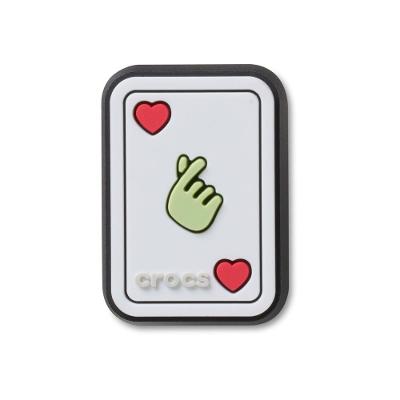 Jibbitz™ Carta Dedos de Coração Espadas Único