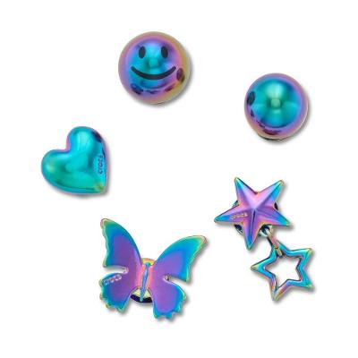 Jibbitz™ Meta Iridescente Pack Com 5 Peças Único