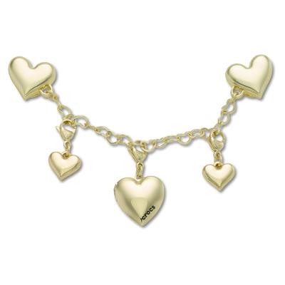 Jibbitz™ Corrente de Corações Dourados Único