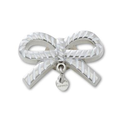 Jibbitz™ Laço Branco e Prata Único