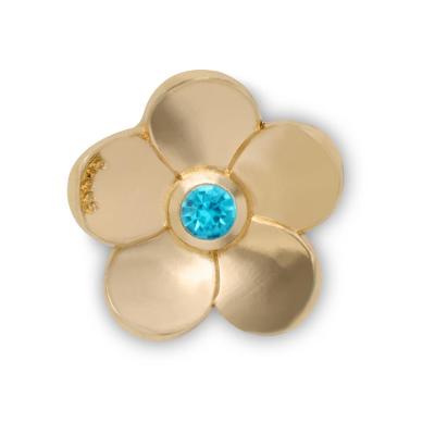 Jibbitz™ Emblema de Flor Dourada Único