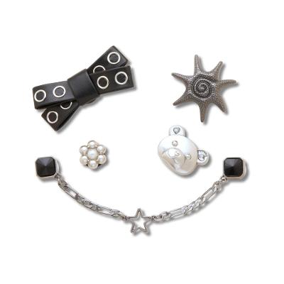 Jibbitz™ Punk Fofo Prateado Pack Com 5 Peças Único