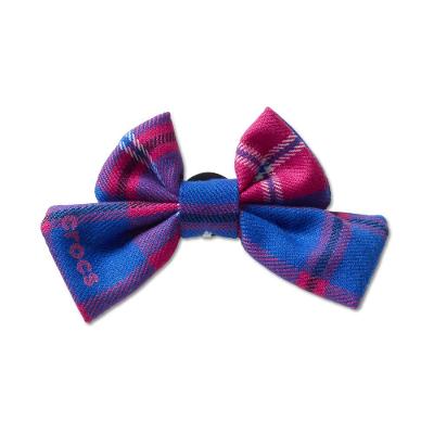 Jibbitz™ Laço Xadrez Azul e Rosa Única