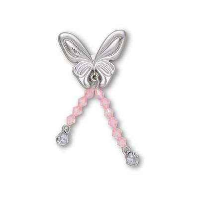 Jibbitz™ Borboleta Prateada Com Contas Único