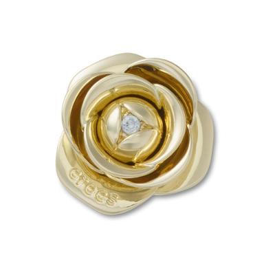 Jibbitz™ Rosa 3D Dourada Única