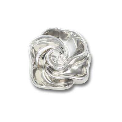 Jibbitz™ Espiral De Flor Prateada Único