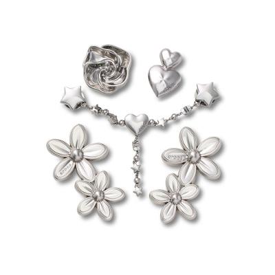 Jibbitz™ Flores Metálicas Pack Com 5 Peças Único