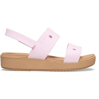 Sandália Crocs Brooklyn Sandal K Pink Milk/Cashew
