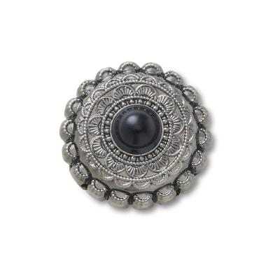 Jibbitz™ Emblema Prata e Preto UNICO