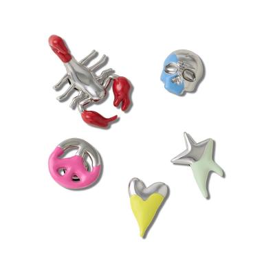 Jibbitz™ Ícones de Esmalte Mergulhados Pack Com 5 Peças UNICO