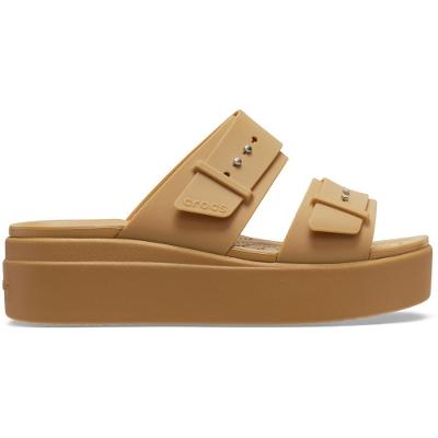 Sandália Crocs Brooklyn Low Wedge W Sandal Umber