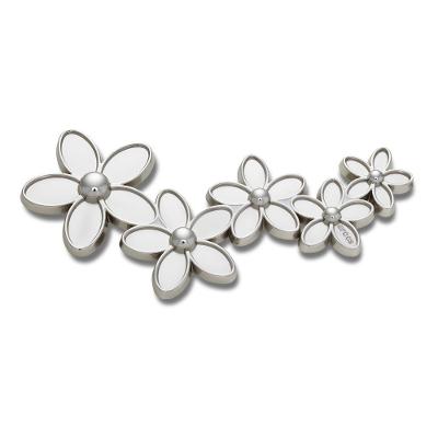 Jibbitz™ Mega Agrupamento De Flores Prateadas Único