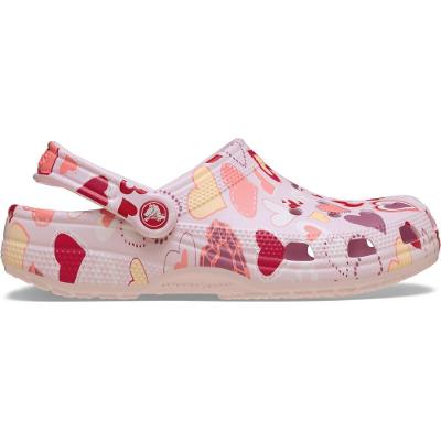 Sandália Crocs Classic Valentines Day Clog K Pink Milk/Hearts