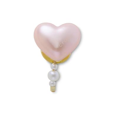 Jibbitz™ Coração de Pérola Rosa Único