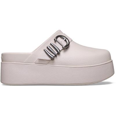 Sandália Crocs Dylan Platform Boho Buckle Clog Cocoa Cream