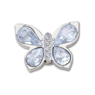 Jibbitz™ Borboleta Prateada Com Gemas Único