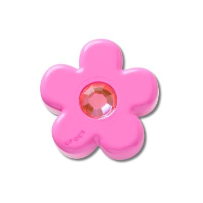 Jibbitz™ Flor Rosa Com Gema Único