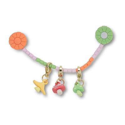 Jibbitz™ Corrente de Cogumelos Com Flores Pastéis Único