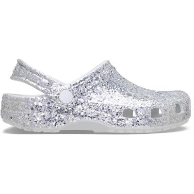 Sandália Crocs Classic Dazzle Glitter Clog K Silver