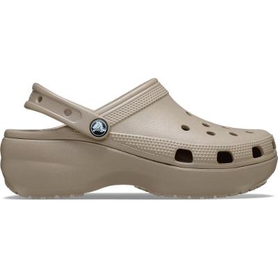 Sandália Crocs Classic Platform Clog TAUPE