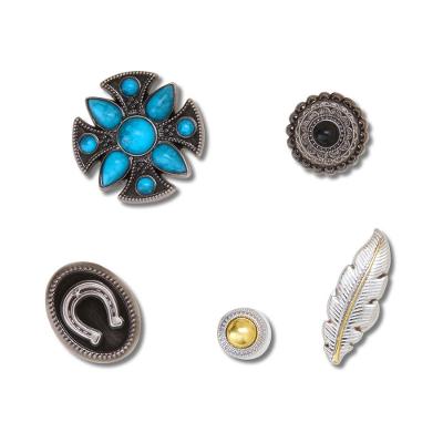 Jibbitz™ SMT Turquesa e Prata Pack Com 5 Peças UNICO