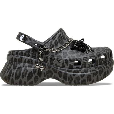 Sandália Crocs Classic Bae Leopard Clog BLACK/LEOPARD