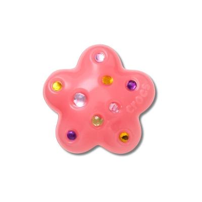 Jibbitz™ Flor Rosa Delicada Com Gemas Único